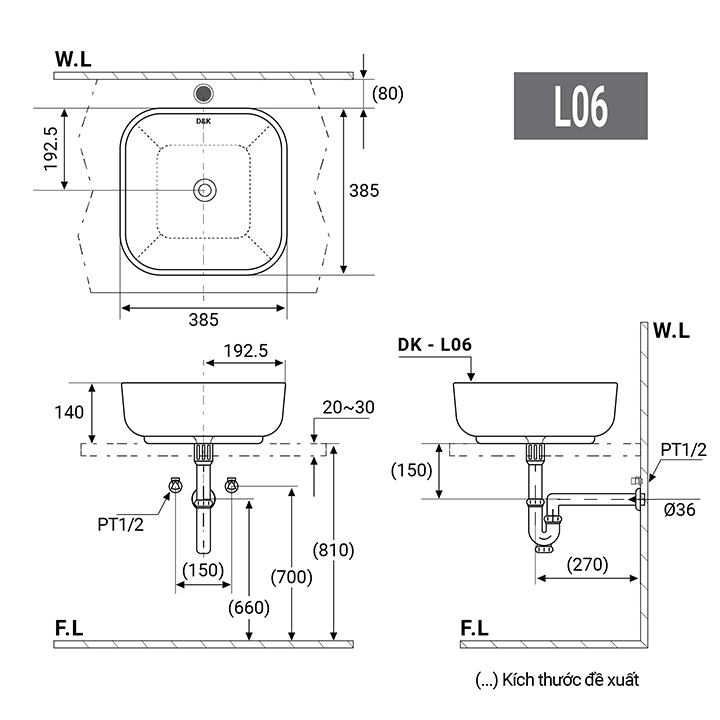 Chậu Lavabo DK - L06